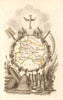 MARNE département. Scarce antique map/carte by A.M. PERROT 1823 old