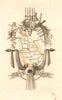 HAUTE-MARNE département. Scarce antique map/carte by A.M. PERROT 1823 old