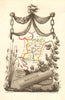 MAYENNE département. Scarce antique map/carte by A.M. PERROT 1823 old