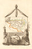 PYRÉNÉES-ATLANTIQUES département. 'Basses Pyrénées'. Scarce map. PERROT 1823