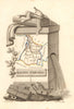 HAUTES-PYRÉNÉES département. Scarce antique map/carte by A.M. PERROT 1823