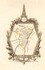 BAS-RHIN département. Scarce antique map/carte by A.M. PERROT 1823 old