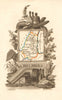 HAUT-RHIN département. Scarce antique map/carte by A.M. PERROT 1823 old
