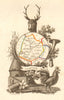 SARTHE département. Scarce antique map/carte by A.M. PERROT 1823 old