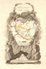 VAUCLUSE département. Scarce antique map/carte by A.M. PERROT 1823 old