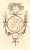 VIENNE département. Scarce antique map/carte by A.M. PERROT 1823 old