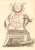HAUTE-VIENNE département. Scarce antique map/carte by A.M. PERROT 1823 old