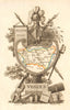 VOSGES département. Scarce antique map/carte by A.M. PERROT 1823 old