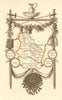 YONNE département. Scarce antique map/carte by A.M. PERROT 1823 old