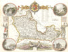 Berkshire antique hand-coloured county map by Thomas Moule c1840 old