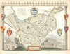Cheshire antique hand-coloured county map by Thomas Moule c1840 old