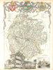 Herefordshire antique hand-coloured county map by Thomas Moule c1840 old