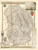 Lincolnshire antique hand-coloured county map by Thomas Moule c1840 old