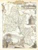 Oxfordshire antique hand-coloured county map by Thomas Moule c1840 old