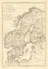 SCANDINAVIA. 'Les Royaumes de Suède, de Danemark et de Norwege'. BONNE c1780 map