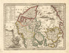 DENMARK. 'Le Royaume de Danemark' by Jacques CHIQUET. Sea Monsters 1719 map