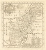 Antique map of Northamptonshire by Emmanuel Bowen 1760 old chart
