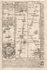 Royston-Arrington-Caxton-Huntingdon-Stilton road map by OWEN & BOWEN 1753