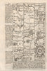 Banbury-Ettington-Stratford upon Avon-Coughton road map by OWEN & BOWEN 1753