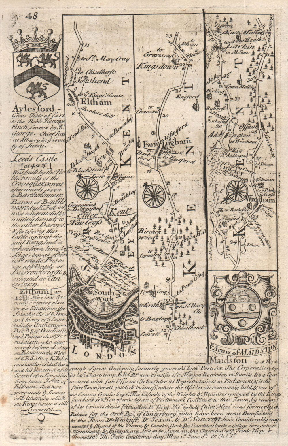 London-Southwark-New Cross-Eltham-Addington-Ditton OWEN/BOWEN road map 1753