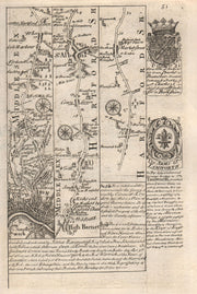 London-Holloway-High Barnet-St Albans-Redbourn road map by OWEN & BOWEN 1753