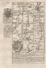 Woore-Nantwich-Tarporley-Chester road strip map by J. OWEN & E. BOWEN 1753