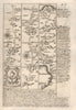 Marazion-Penzance-St Buryan-Lands End road map by J. OWEN & E. BOWEN 1753