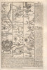 Pendoggett-Padstow-St Columb Major-Truro road map by J. OWEN & E. BOWEN 1753