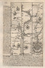 Stilton-Peterborough-Crowland-Spalding-Surfleet road map by OWEN & BOWEN 1753