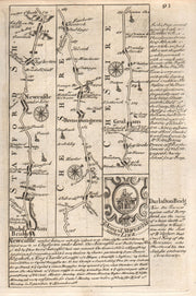 Barlaston-Newcastle under Lyme-Chesterton-Brereton Grn OWEN/BOWEN road map 1753