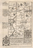 Tempsford-Eaton-St Neots-Stilton-Peterborough road map by OWEN & BOWEN 1753
