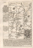 Chipping Campden-Willersey-Evesham-Worcester road map by OWEN & BOWEN 1753