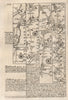 St Neots-Brington-Clopton-Oakham road strip map by J. OWEN & E. BOWEN 1753