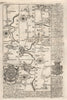 Harley-Shrewsbury-Welshpool road strip map by J. OWEN & E. BOWEN 1753 old