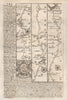 Barnsley-Bibury-Burford-Banbury road strip map by J. OWEN & E. BOWEN 1753