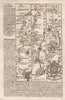 Bristol-Chepstow-Monmouth road strip map by J. OWEN & E. BOWEN 1753 old