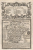 'Devon-Shire'. County map by J. OWEN & E. BOWEN. Devonshire 1753 old
