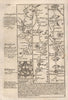 Taunton-Wellington-Willand-Bradninch-Exeter road map by OWEN & BOWEN 1753