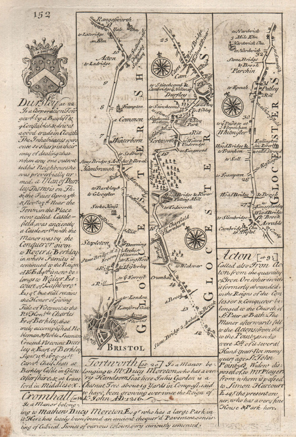 Bristol-Winterbourne-Rangeworthy-Dursley-Whitminster OWEN/BOWEN road map 1753