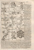 Exeter-Crediton-Chulmleigh-Chittlehamholt road map by J. OWEN & E. BOWEN 1753