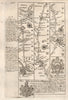 Gloucester-Huntley-Ross on Wye-Much Birch-Hereford OWEN/BOWEN road map 1753