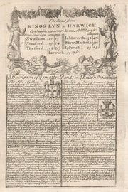 The Road from Kings Lyn to Harwich. Yye smaller Islandsin ye British Ocean 1753
