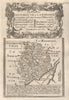 'Monmouth-Shire'. County map by J. OWEN & E. BOWEN. Monmouthshire 1753 old