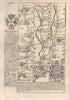 Monmouth-Abergavenny-Crickhowell road strip map by J. OWEN & E. BOWEN 1753