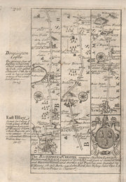 Oxford-Abingdon-East Ilsley-Newbury-Kingsclere road map by OWEN & BOWEN 1753