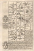 Warrington-Frodsham-Chester. Manchester-Stockport road map by OWEN & BOWEN 1753
