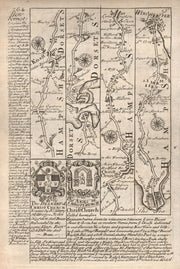 Poole-Christchurch-Lymington. Southampton-Winchester OWEN/BOWEN road map 1753