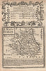 'A Map of Durham'. County map by J. OWEN & E. BOWEN 1753 old antique chart