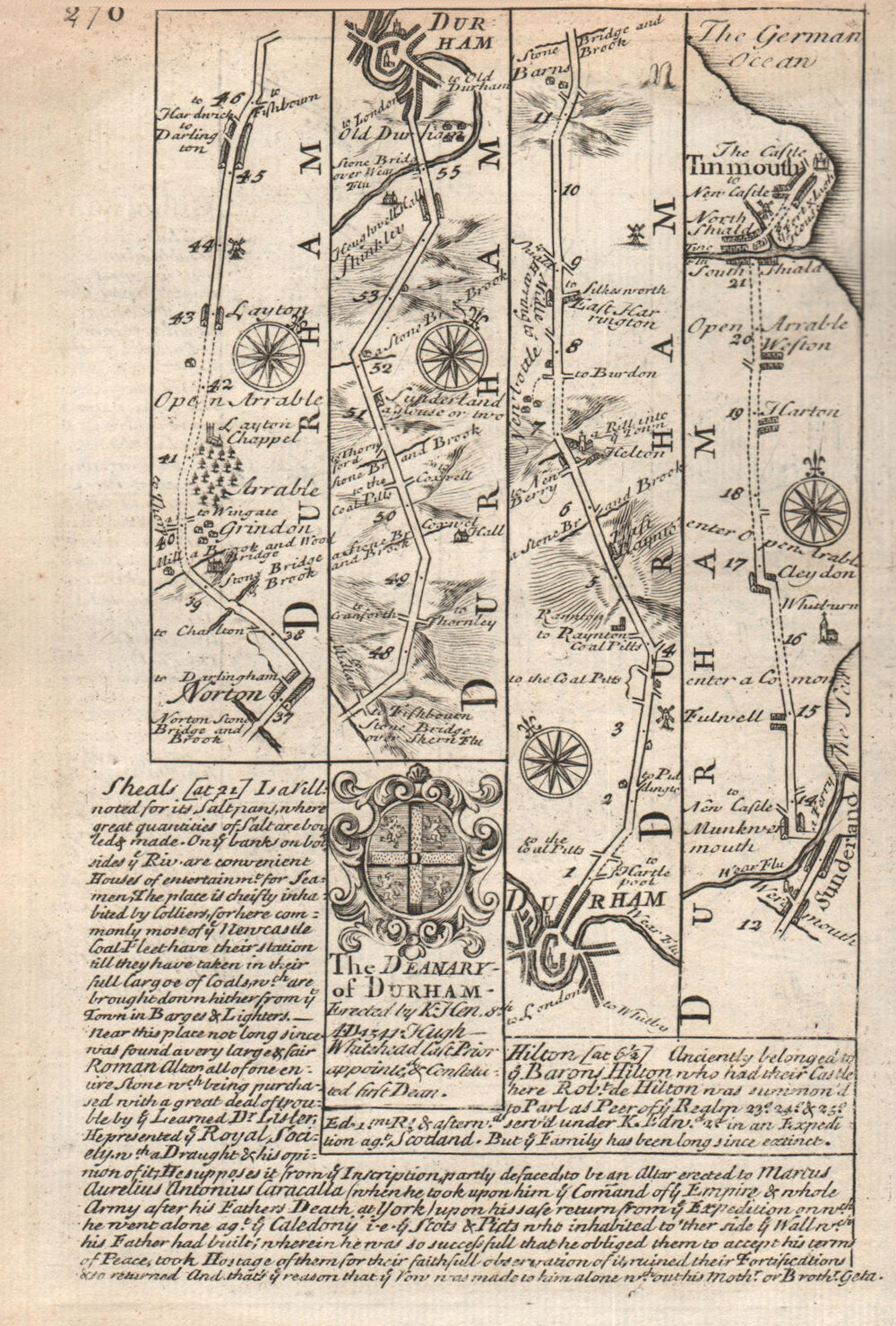 Stockton-Durham-Sunderland-South Shields-Tynemouth OWEN/BOWEN road map 1753