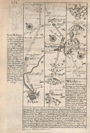 York-Malton-Old Malton-Pickering road strip map by J. OWEN & E. BOWEN 1753